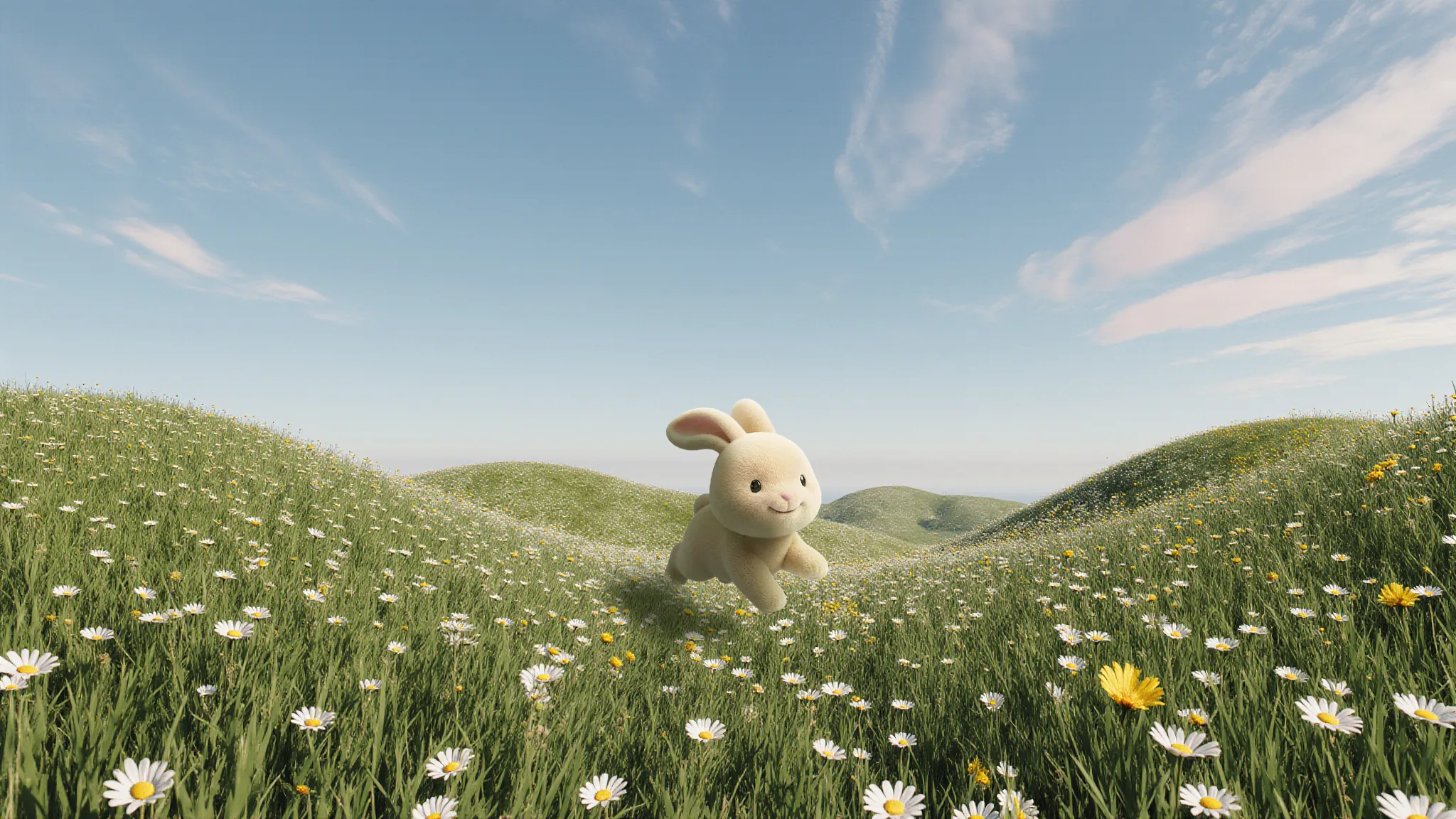 A peaceful meadow with wildflowers
